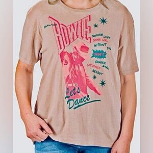 Women's DAVID BOWIE Soft Short Sleeve Band Graphic Tee T Shirt choose  2 M 1 L